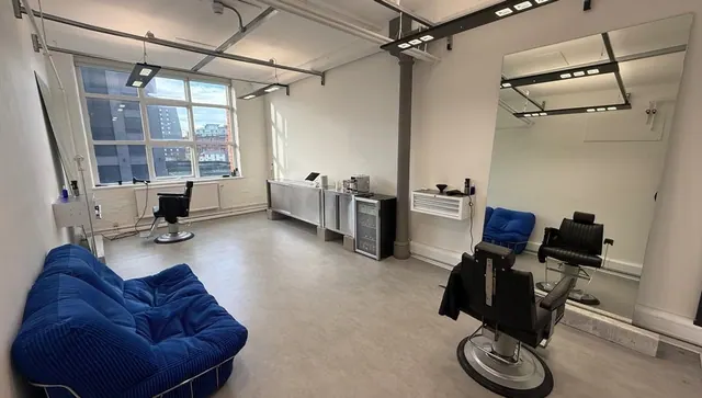 The studio: two chairs and a sofa